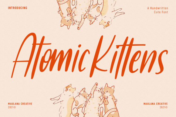 Atomic Kittens: A Handwritten Font for Modern Web and Digital Branding
