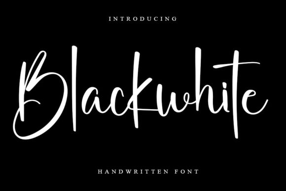 Blackwhite Font: Elevate Your Brand with Elegant Handwritten Typography