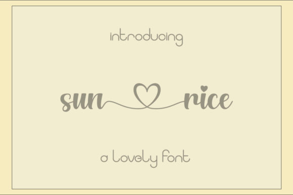 Elevating Brand Elegance with the Sunrice Typeface