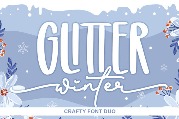 Glitter Winter: A Delicate & Authentic Duo Font for Creative Branding