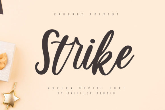 Strike Font: Elegant Script for Crafters and Product Designers
